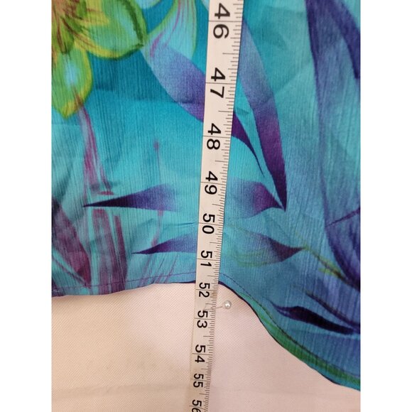 Vintage Tropical Floral Sleeveless Maxi Dress Purple Lining - Picture 6 of 10